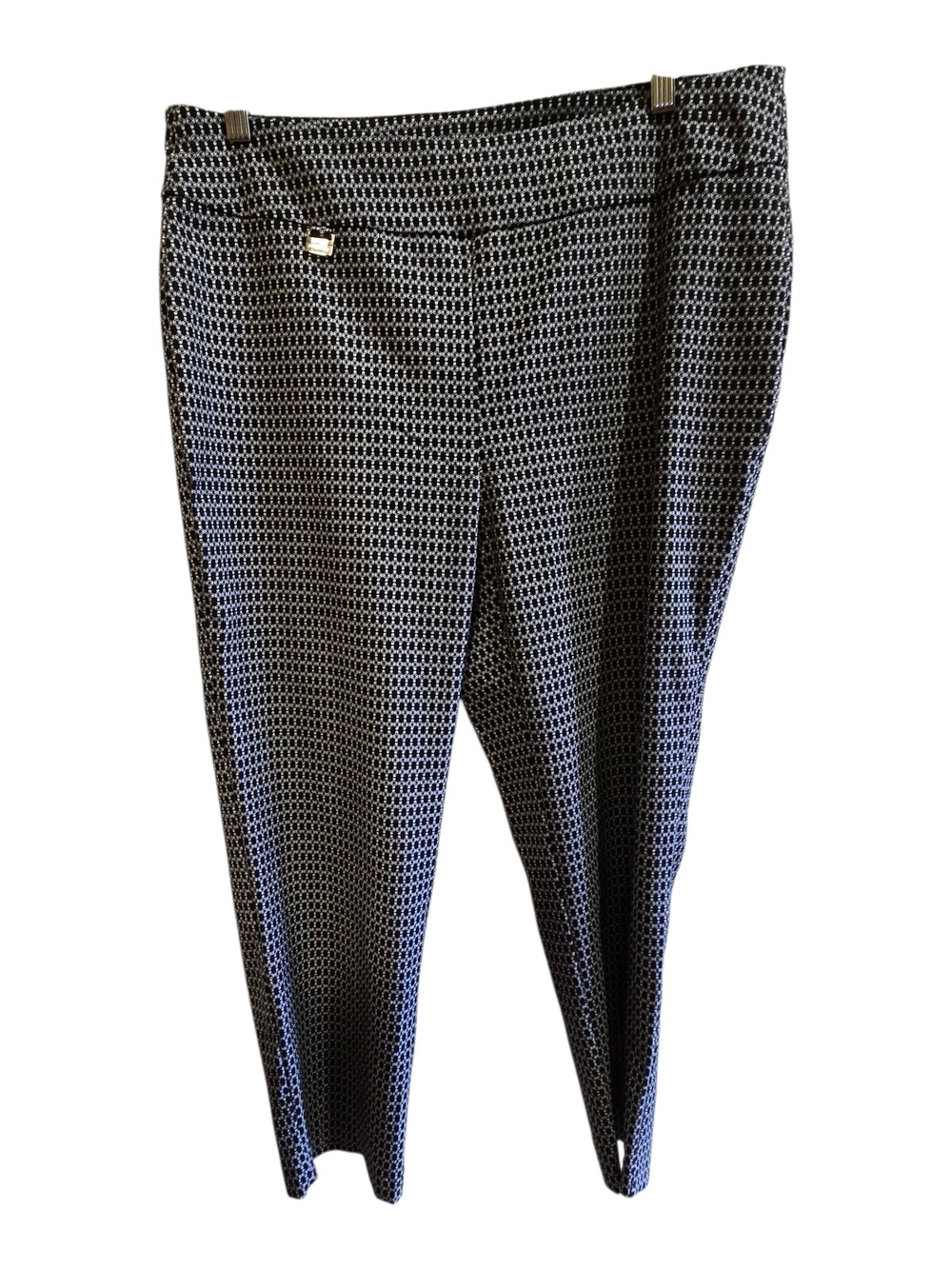 Premise Black and White Geometric Straight-Leg Pants